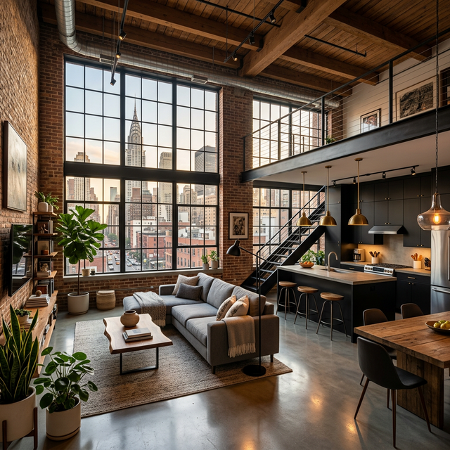 Interior de loft moderno
